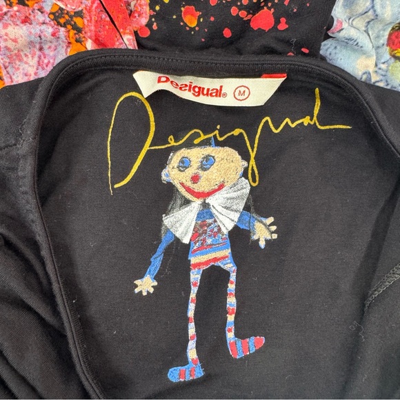 Desigual dress flowers bee π embroidered Black Floral Midi Dress - Picture 7 of 8